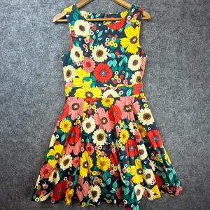 VTG Ixia Dress Large Multicolor Mod 60s Revival Dopamine Retro Playful Festival